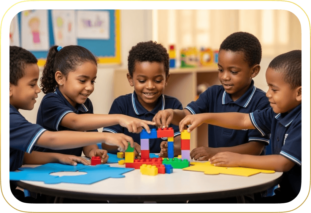 Students engaged in learning activities